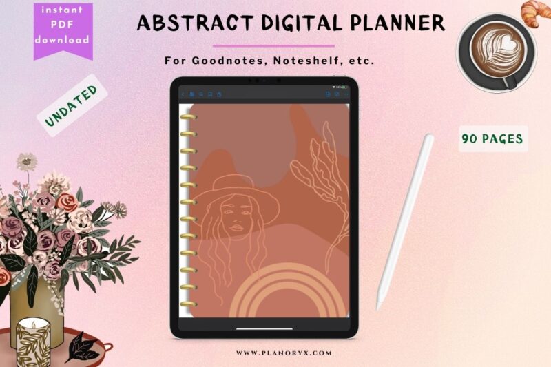 abstract feminine planner cover